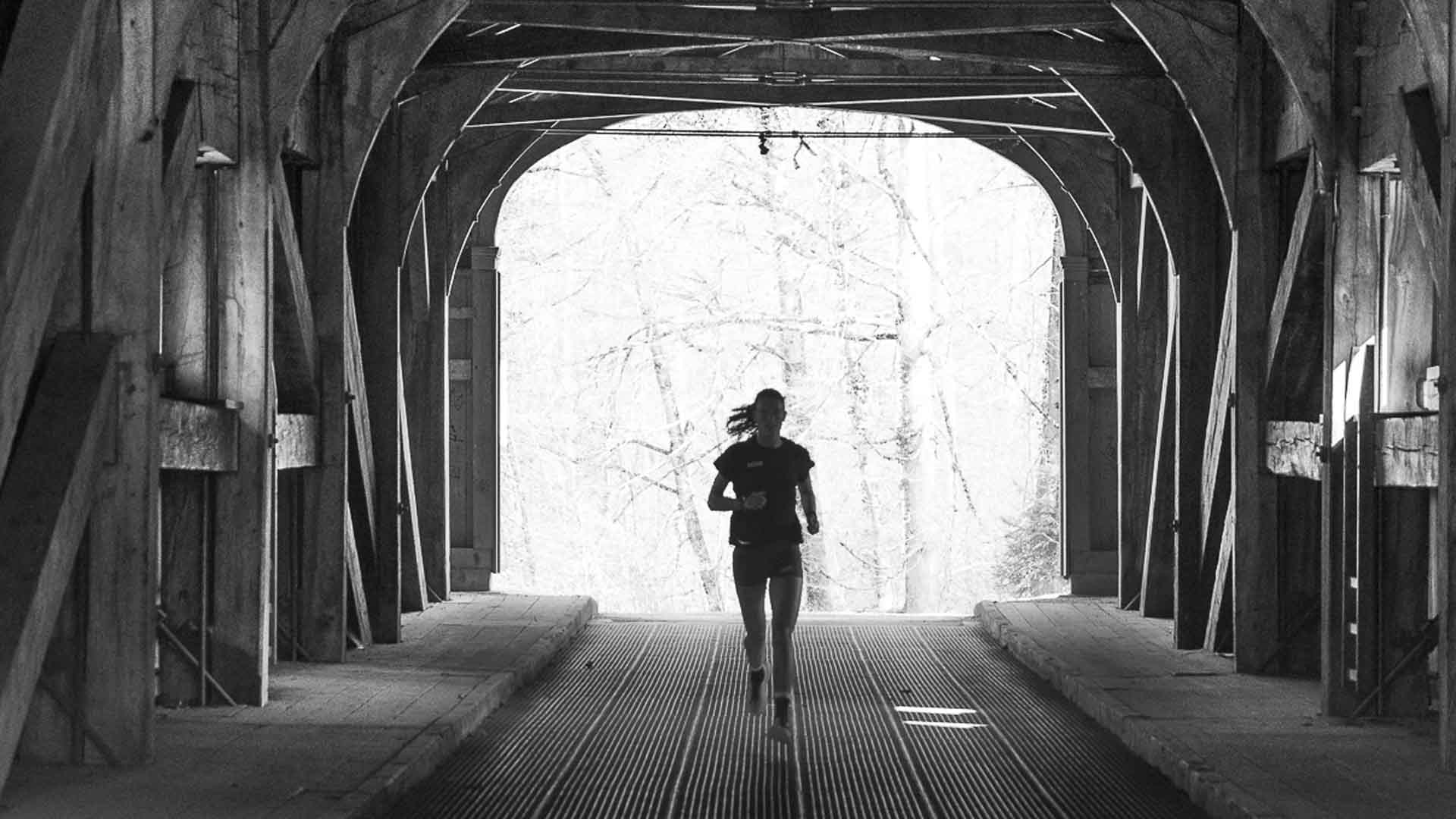 Anne Reischmann inside tunnel