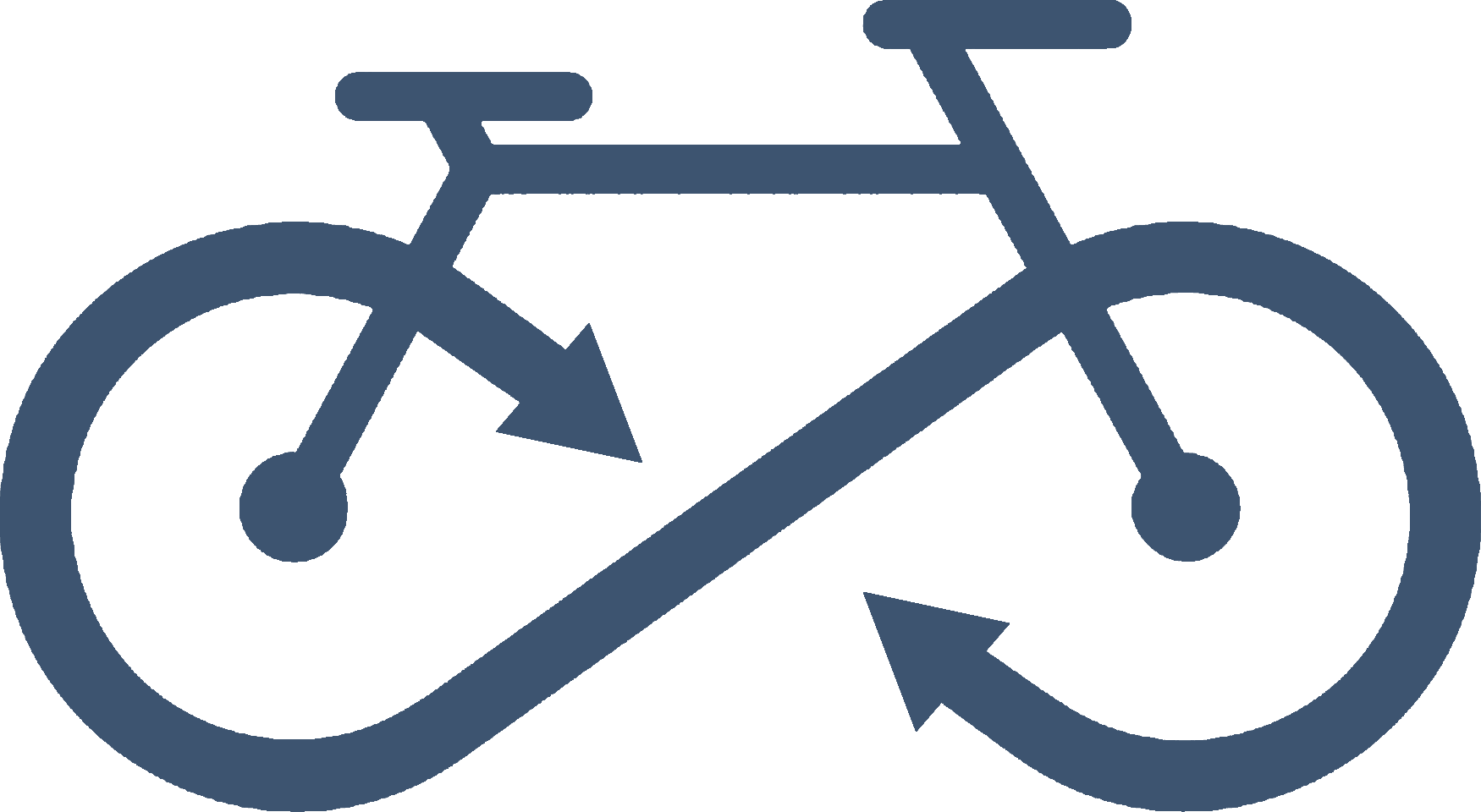 Blå RefurbishBike cykel